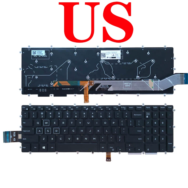 Teclado de Laptop us fr Francês nr Nórdico Compatível com Computadores Dell Alw17m M15 Alw15m r1 P79f P79f001 com Luz de Fundo - Imagem 4