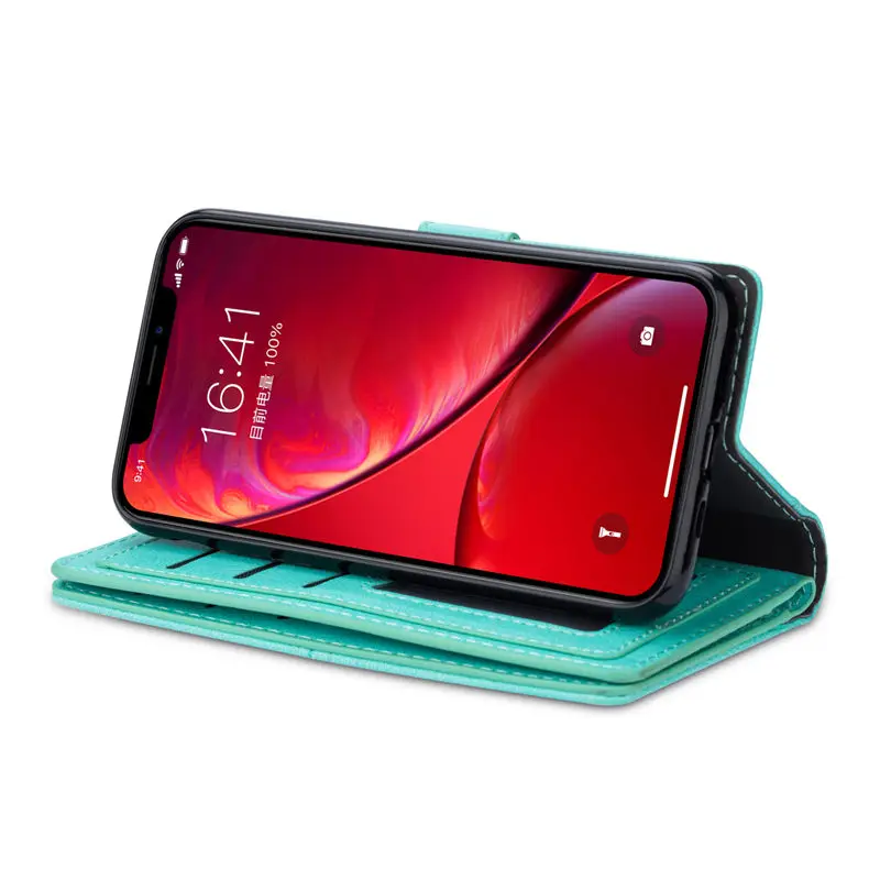Винтажный кожаный чехол-кошелек для iPhone 11 Pro Max XR XS X 6 6S 7 8 Plus, откидная крышка, отделения для карт, чехлы на заднюю панель телефона, чехол