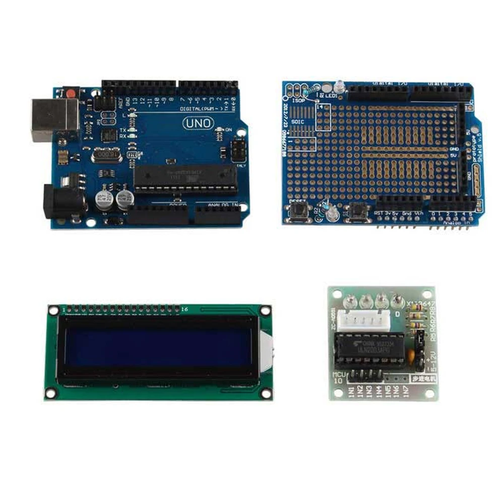 Обучающий комплект для шагового двигателя 1602LCD датчики сервопривода для макетной платы навесные провода
