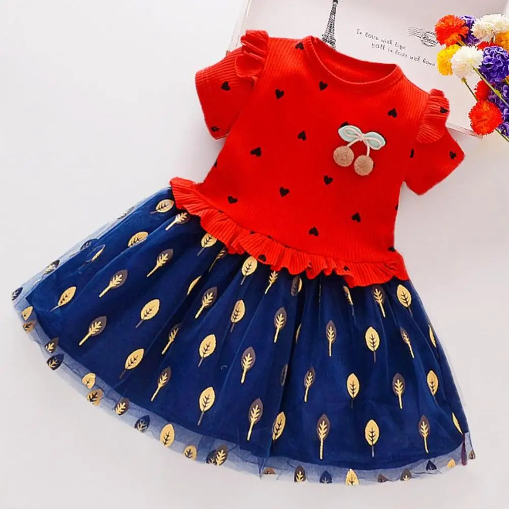 Новые зимние детские платья для девочек, вечерние кружевные платья, Vestido, пачка, одежда для маленьких девочек, Детский карнавальный костюм, 2, 3, 4, 5, 6 лет - Цвет: red