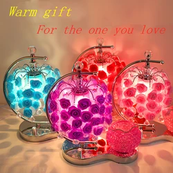 LED Rose Fragrance Lamp  Plug-in Wedding Party Atmosphere Lamp  Bedroom Decoration Table Lamp Gift for Valentine's Day  Birthday