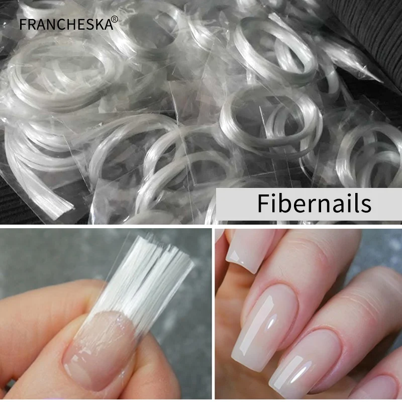 Fibernails стекловолокно для ногтей Акриловые Советы волокно стекло ногтей все для маникюра волокно стекло гвозди шелк здание Маникюр наращивание ногтей 50см 20см шелк для ремонта ногтей