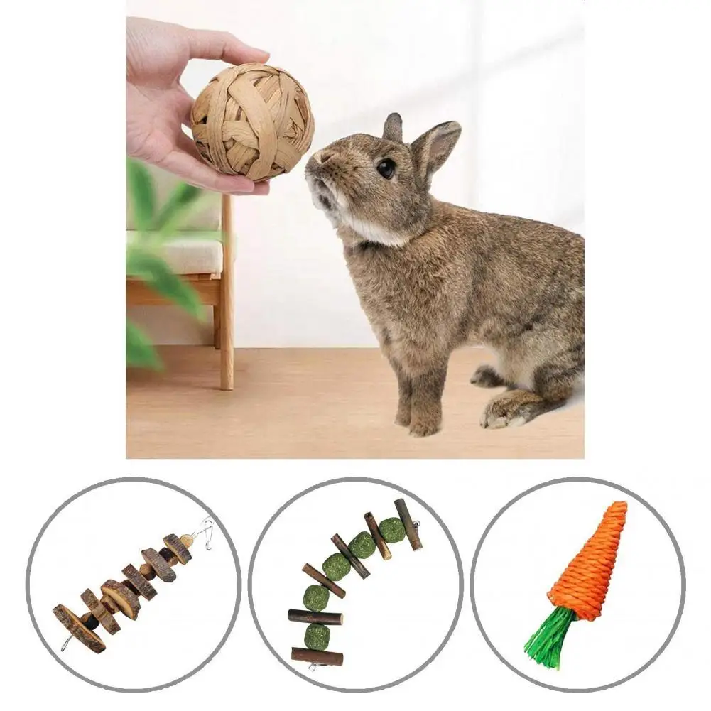 6 шт./компл. жевательная игрушка из твердой натуральной древесины - Цена: 722,28 руб.