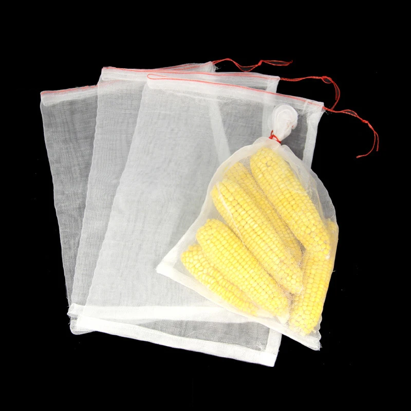 2pcs/lot Polyethylene Filter Storage Bag Fish Tank Round Wire Insect-proof Soaking Seed Acqurium Pond Net | Дом и сад