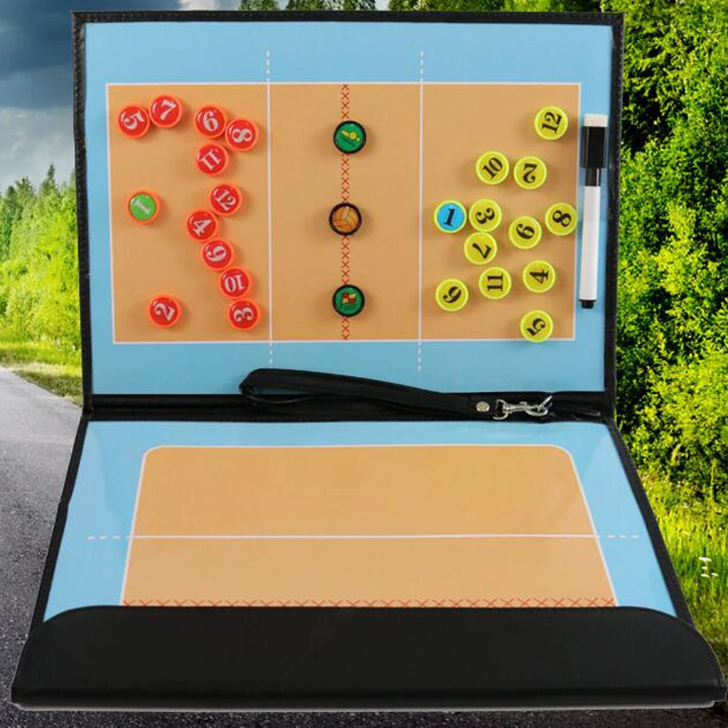 Volleyball Match Plan Coaching Board With Pen Training Aid Tactics Equipment