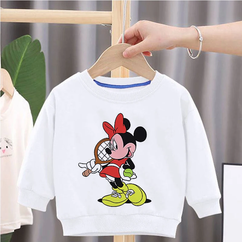 

Disney Mickey Minnie Print Sweatshirt Winter New Baby Clothes Cotton Top Children Hoodies Cartoon Cute Blouse Fashion Boys Girls