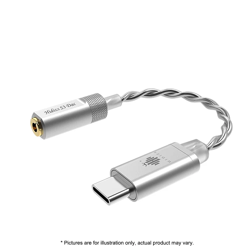 HIDIZS S3(Sonata III) HiFi аудио тип-c DAC кабель конвертер USB DAC до 3,5 мм усилитель для наушников адаптер для Android телефона ПК - Цвет: S3 (Silver)