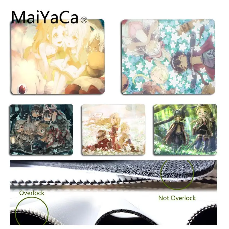 

MaiYaCa Top Quality Made In Abyss Anime Gamer Speed Mice Retail Small Rubber Mousepad Size for 18x22cm 25x29cm Rubber Mousemats