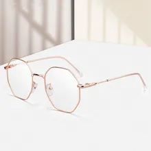 Хип-хоп мужские и женские модные многоугольные ретро мужские и женские декоративные очки из нержавеющей стали модные золотые и серебряные Ретро стекла