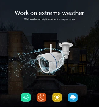 

Waterproof WiFi IP Camera Wireless 720P HD WIFI IP Network Camera CCTV Outdoor Home Security IR Night Cam Work with Alexa Echo