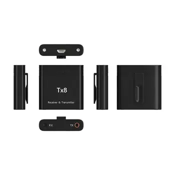 

New TX8 2 In 1 Bluetooth 5.0 Transmitter Receiver Adapter for TV PC Headphone Accessories