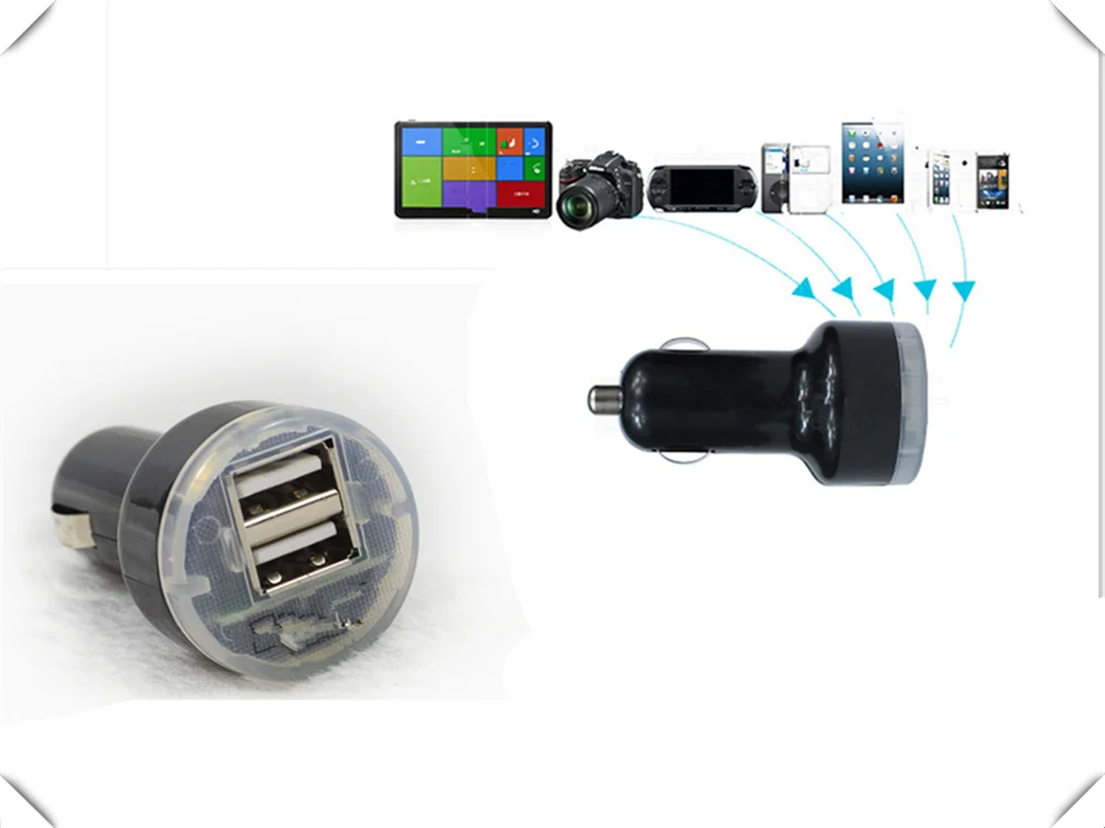 12 В Автомобильный Универсальный GPS мобильный телефон MP3 USB зарядное устройство