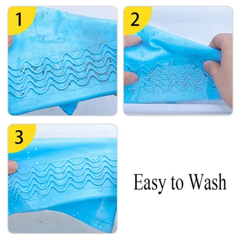 

1pair Silicone Anti-slip Waterproof Shoe Cover Reusable Rain Boot Motorcycle Bike Overshoe for Men Women