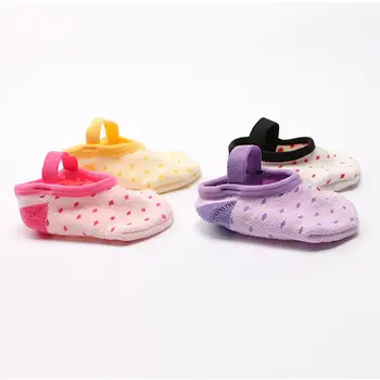 

Kuulee Kids Boys Girls Simple Dot Pattern Non-slip Boat Socks