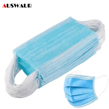 

Mask Disposable Mouth Face Mask Safe Breathable Dust Protective Masks 3 Layer Ply Filter Safety Mask 50pcs 100pcs