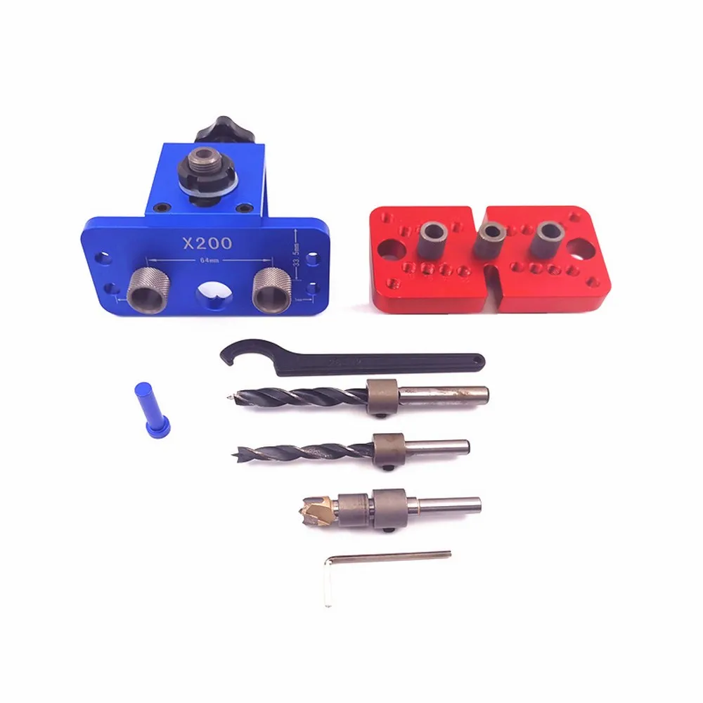 

X200 Wood Working 3 In 1 Punch Locator Woodworking tools Round Bar Puncher Woodworking Auxiliary Punching Aluminum Alloy