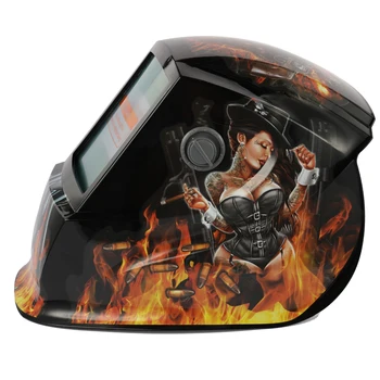 

Solar Energy Automatic Dimming Welding Mask TIG Spot Welding Helmet Large Window and 4 Sensors External Adjustment DIN5-DIN13