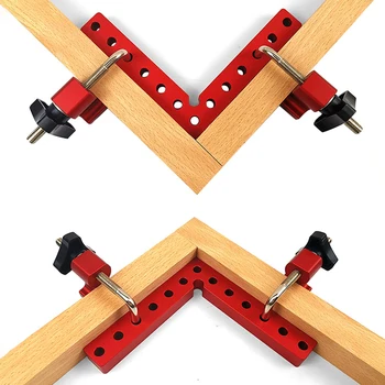 

100/120/140mm 90 Degree L-shaped Auxiliary Fixture Positioning Panel Fixing Clip Woodworking Clamping Tool Measuring Gauge tool