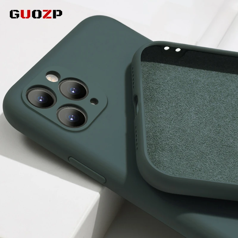 Чехол для iPhone 12 Pro Max Mini X Xs 11 XR мягкий чехол 7 8 6 6s Plus Оригинальный из жидкого