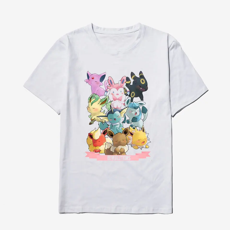 

Anime Pokemon Go Kawaii T-shirts Women T Shirts Cotton Harajuku Cotton Basic T-shirts Female Casual Tops Short Streetwear