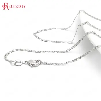 

(37876)2PCS Full length 45CM Platinum Color Copper with Lobster Clasps Finished Necklace Chains Diy Jewelry Findings Accessories