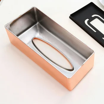 

ABS Plating Rose Gold Tissue Box, Living Room Household Drawer Boxe's Office Tissue Storage Boxes