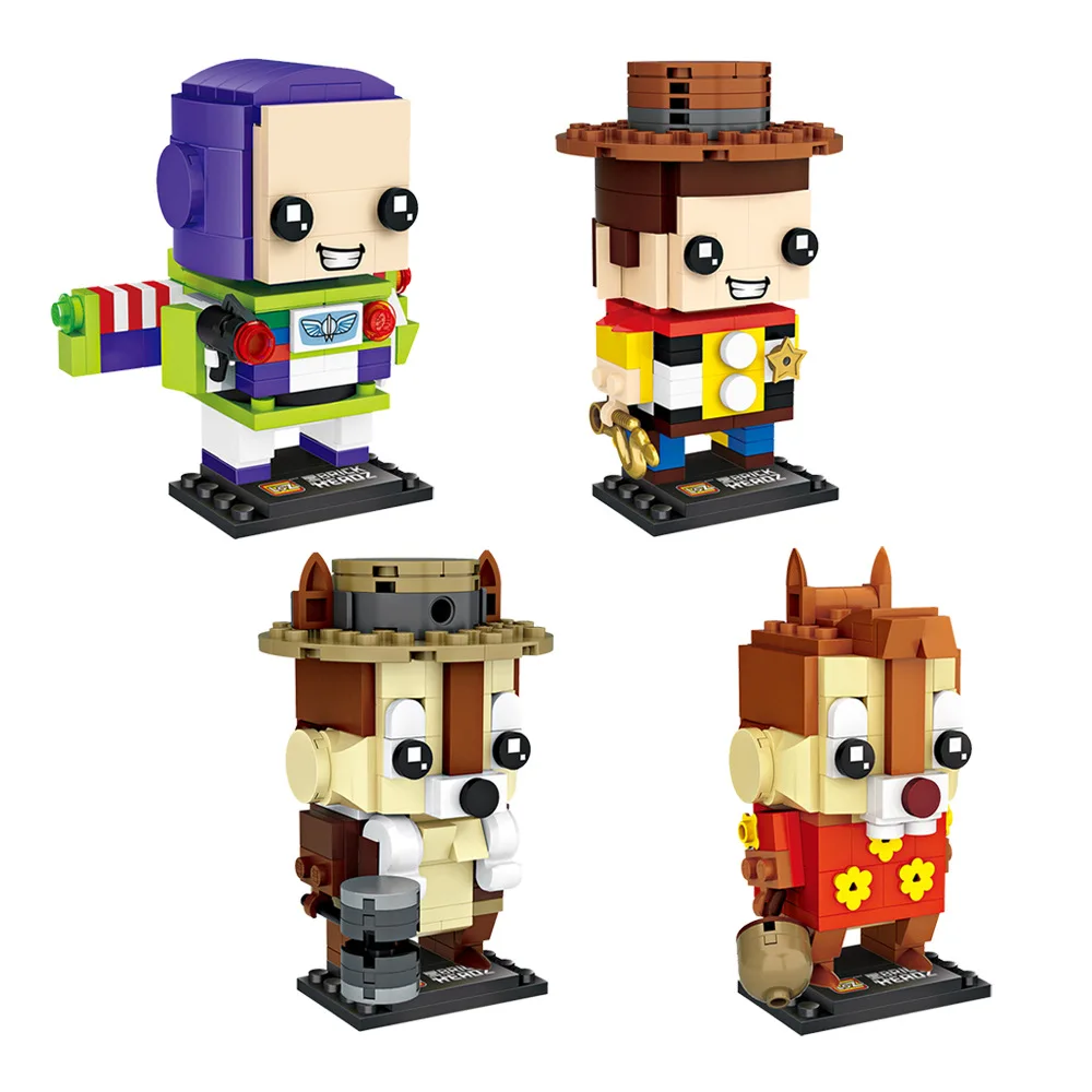 LOZ Toy Story Мультяшные Мини фигурки строительные блоки Базз-Лайтер Вуди чип и Дейл кирпичи Headz Игрушки для коллекции