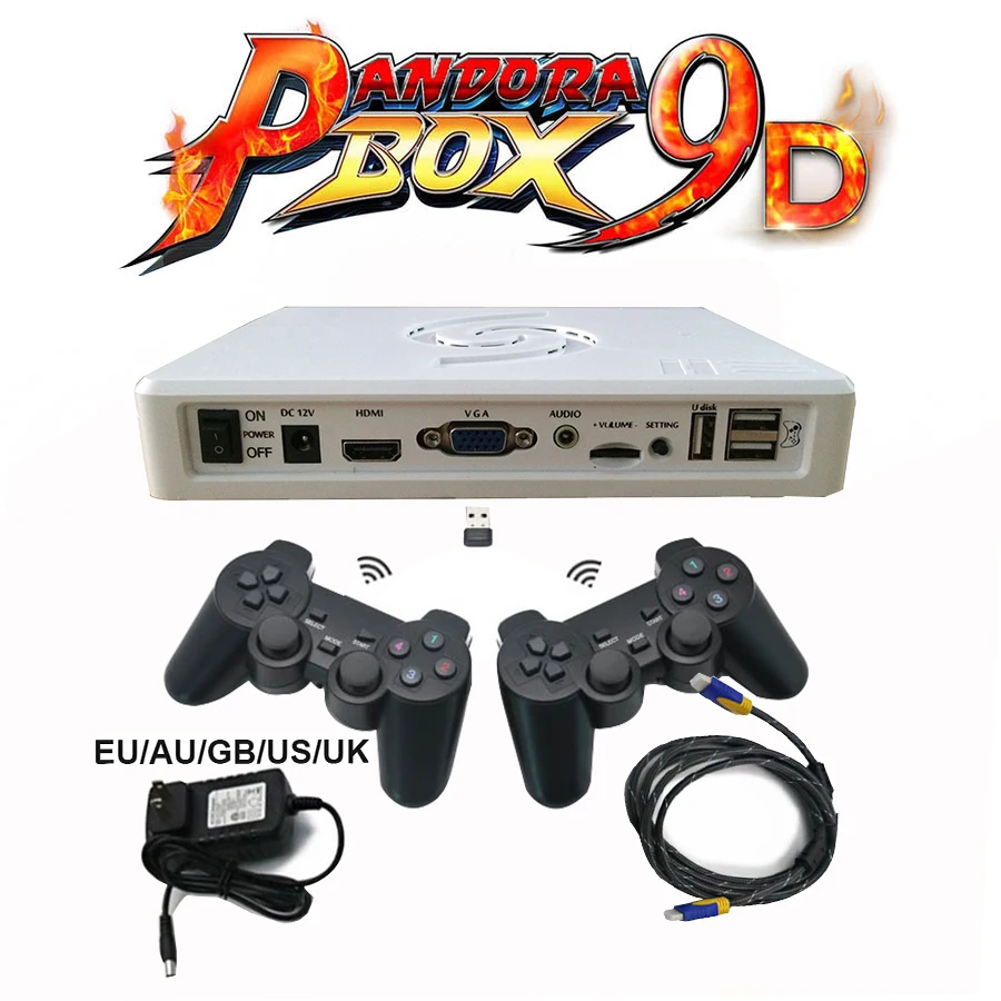 Pandora Box 9D 2500 В 1 аркадная материнская плата 2 игрока проводной геймпад и