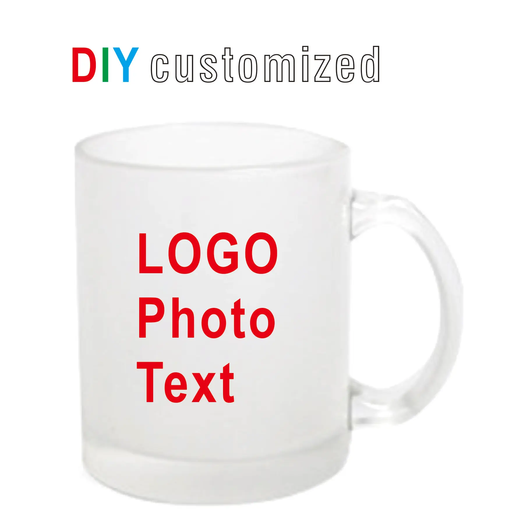 Personalized 11oz Glass Mug – Customizable Coffee Cup with Printed Design