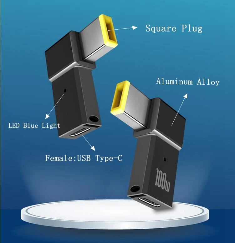 Spoof Plug Conector do Conversor tipo c Fêmea para 74x50 mm 45x30 mm 55x25 mm Laptop Masculino Saída dc 100w pd - Imagem 5