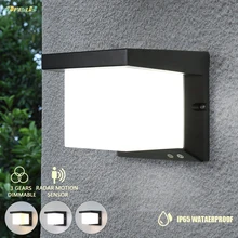 Европейский современный 10 Вт наружный настенный светильник бра 20 Led 3 цвета сменный светильник светодиодный наружный настенный светильник s водонепроницаемый