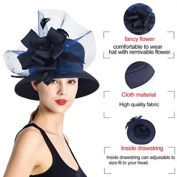 

High-quality yarn and feather top hat dual-use design for elegant lady S10-4455