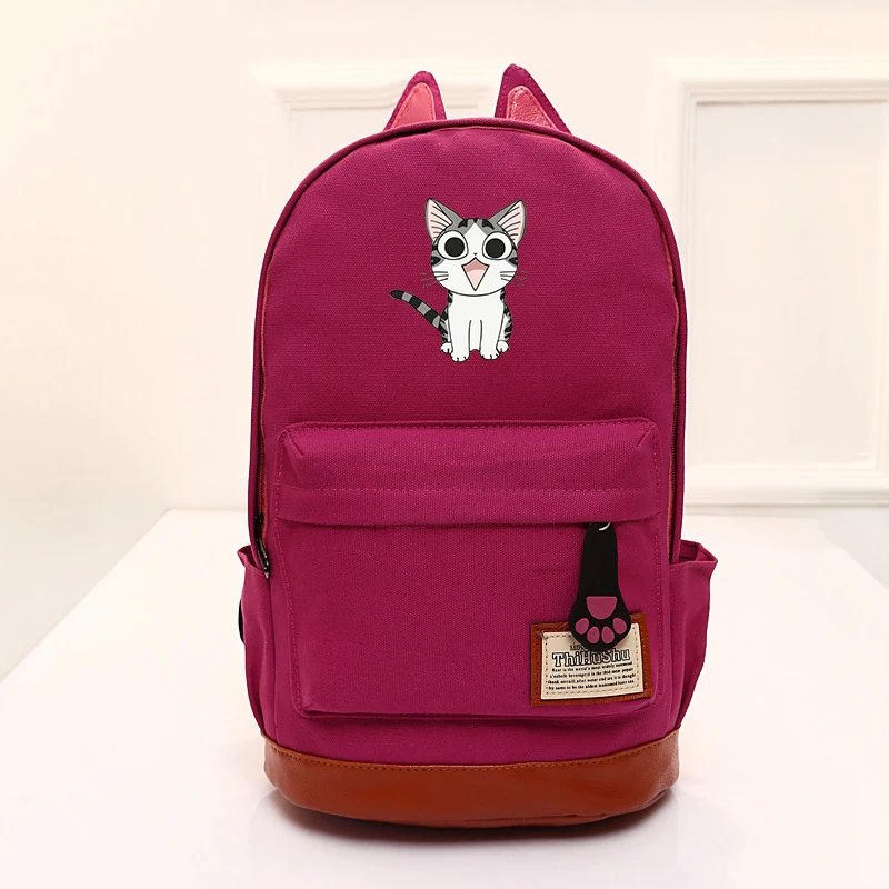 Cat Ear Backpack Canvas School Bag