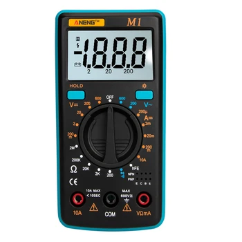 

ANENG M1 Auto Digital Multimeter Backlight AC/DC Ammeter Voltmeter Ohm Portable Meter voltage Transistor Test Mmulti Meter