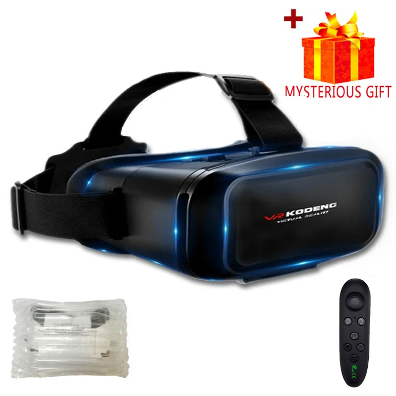3D VR Headset Smart Virtual Reality Glasses Helmet Viar for iPhone Android Smartphones Phone Lenses with Controllers Binoculars 