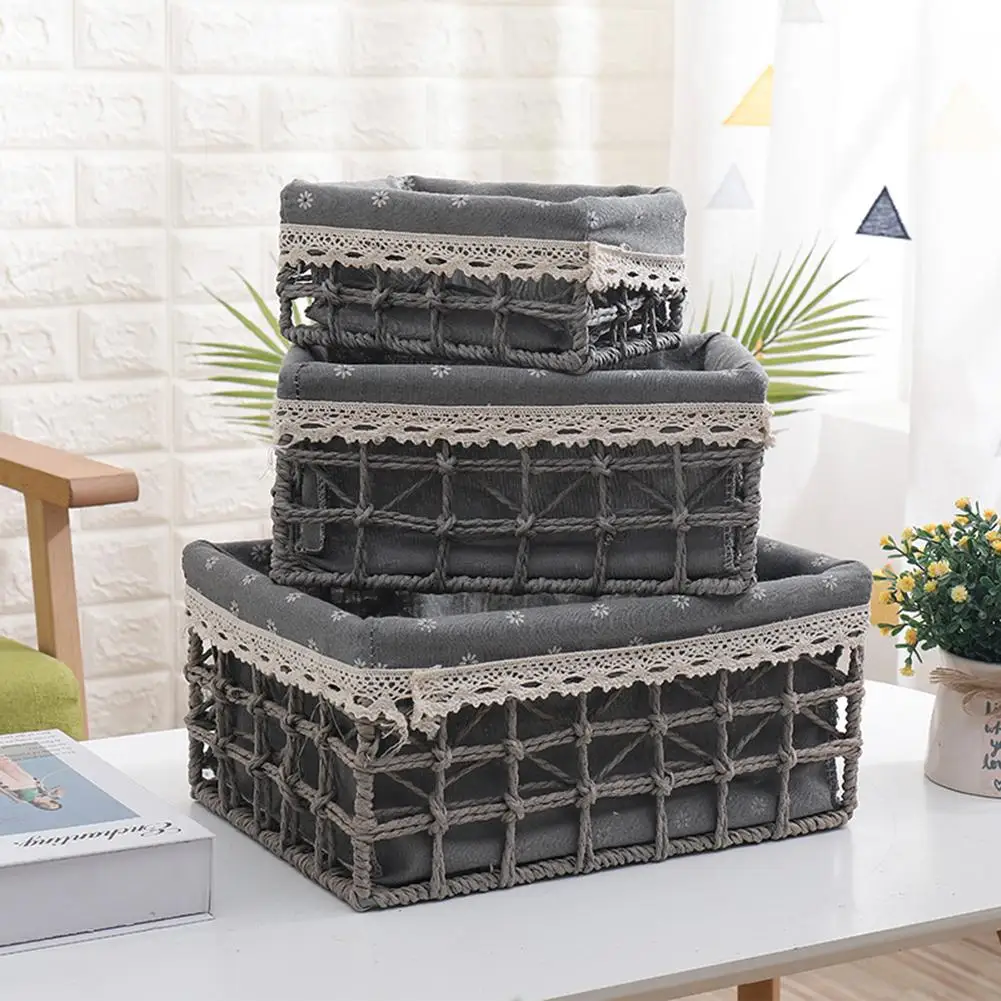 3 шт. DIY Настольная корзина для хранения разное Нижнее белье коробка игрушек