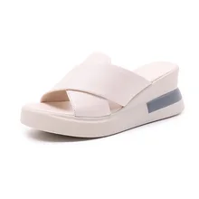  Summer Wedge Shoes for Women Sandals Solid Color Open Toe High Heels Casual Ladies Buckle Strap Fashion Female Sandalias Mujer 