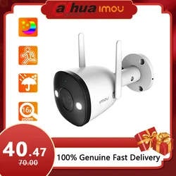 Dahua imou bala 2e 1080p cor cheia câmera de visão noturna ao ar livre à prova dwaterproof água segurança em casa humano detectar ip câmera