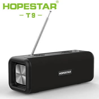 

HOPESTAR T9 Portable Bluetooth Speaker Waterproof Column High-Power Subwoofer External Antenna TWS Intercom Music Center FM TF