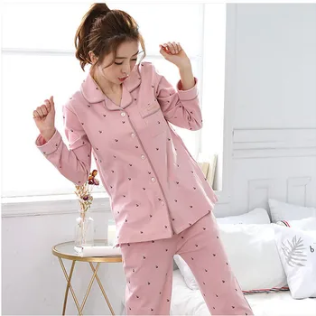 

100%Cotton Women's Thin Section Pajamas Sleep Pants Suit Cotton Nightgown Comfortable Cool Comfortable Breathable Size M-XXXL