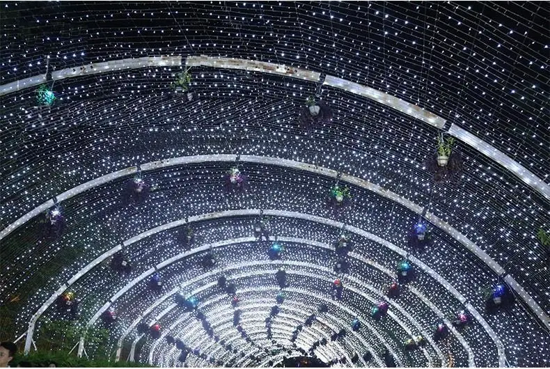 Натальные открытый «Cortina de» Свадебные новогоднее; рождественское Kerstverlichting вечерние праздник день рождения люсис привело Decoracion