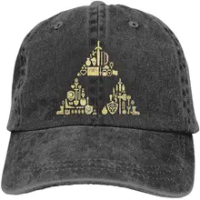 TSDFCZelda Triforce Потертая джинсовая шапка Регулируемая унисекс папа бейсболка