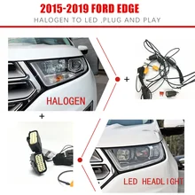 CZMOD Car Headlight Modification Upgrade Special Car Wiring Harness For Ford 19-15 Edge Plug And Play Halogen TO LED