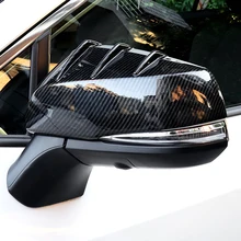 For Toyota RAV4 RAV 4 2019 2020 Accessories Side Door Rear View Mirror Cover Trims Carbon Fibre Rearview Molding