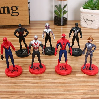 

7pcs/set Avengers Cake Topper Spiderman Superhero Cake Decorations Superman Doll Boys Birthday Party Supplies Event Party Favors