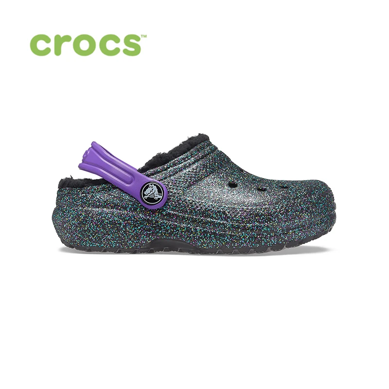Silver glitter lined crocs Clearance