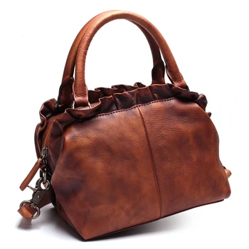 

Ladies Dressing Bags Vintage Shoulder Bag Italian Cowhide Ladies Dinner Bags Handbags Hand Painted Women Tote Bags