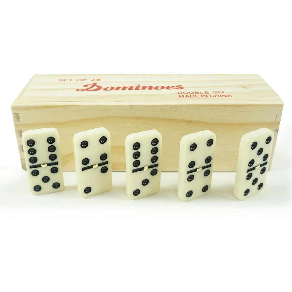 Domino Profesional 28 Piezas Doble 6 Juego Mesa Caja Madera