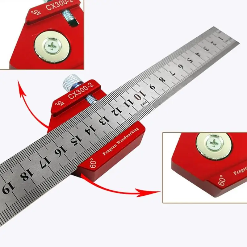 Деревообрабатывающая линия Scriber Gauge стальная линейка для столярных работ DIY измерительные инструменты удобно для значительно повышения эффективности