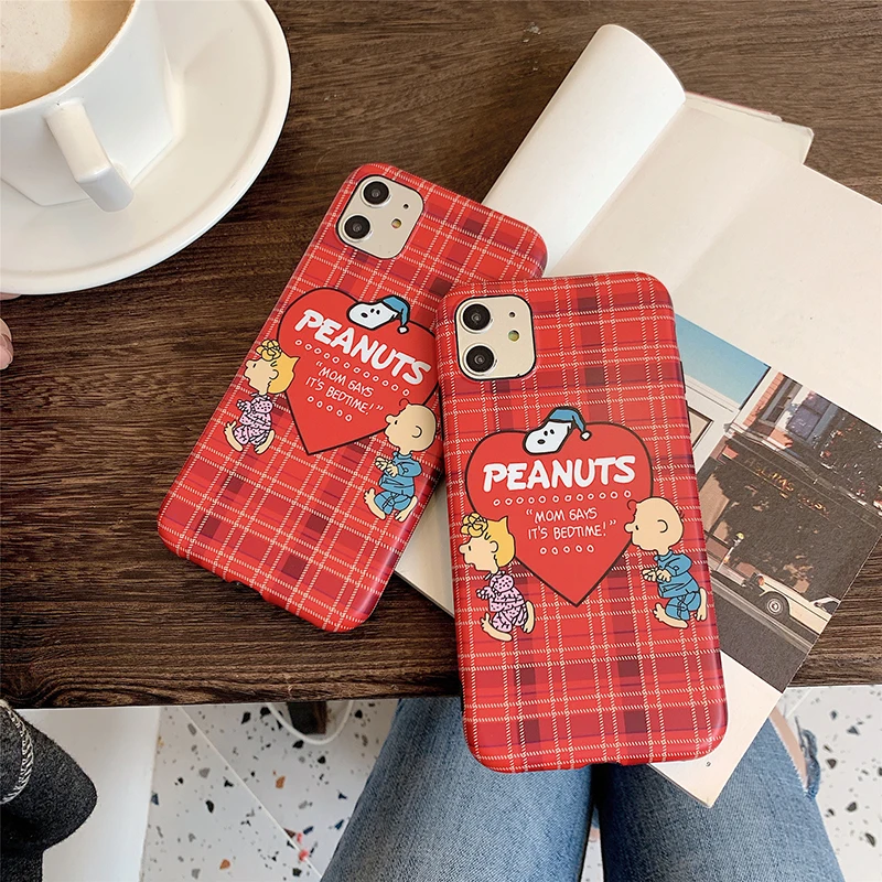 Чехлы для телефонов для iphone 11Pro XS Max X XR Red love Cute Charlie Lucy, мягкий чехол для iphone 7 8 Plus, чехлы для задней панели